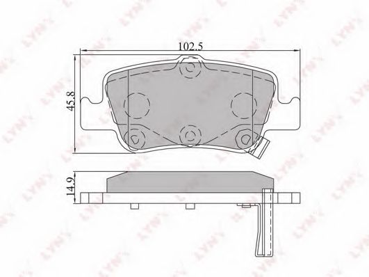 Комплект тормозных колодок, дисковый тормоз LYNXauto BD-7547