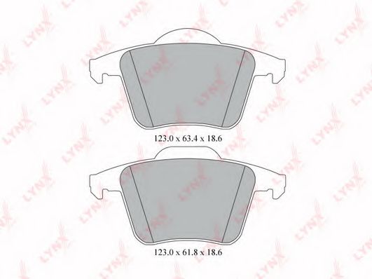 Комплект тормозных колодок, дисковый тормоз LYNXauto BD-7815
