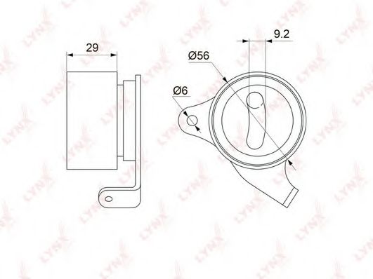 Натяжной ролик, ремень ГРМ LYNXauto PB-1068