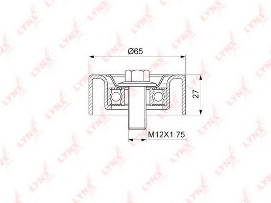 Натяжной ролик, поликлиновой  ремень LYNXauto PB-5339