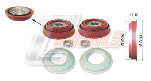 Ремкомплект, тормозной суппорт CASALS MD619