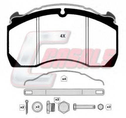 Комплект тормозных колодок, дисковый тормоз CASALS 29149