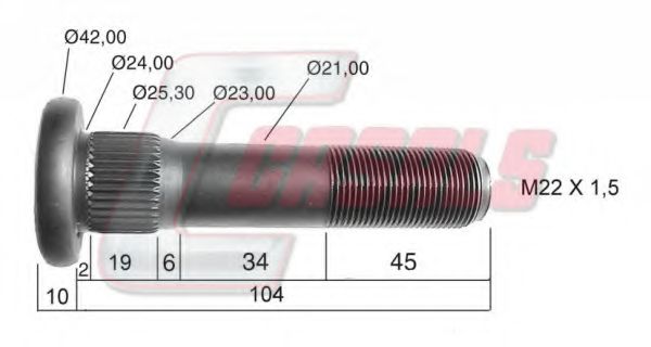 Болт крепления колеса CASALS 21130