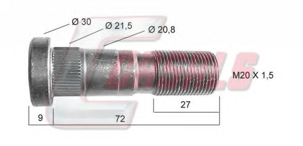 Болт крепления колеса CASALS 21430