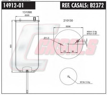 Кожух пневматической рессоры CASALS B2372