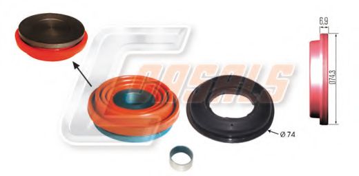 Ремкомплект, тормозной суппорт CASALS MD1000