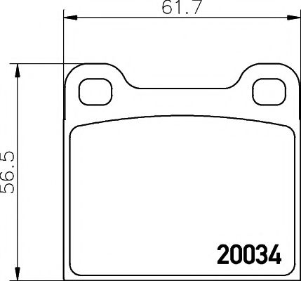 Комплект тормозных колодок, дисковый тормоз HELLA PAGID 8DB 355 007-021