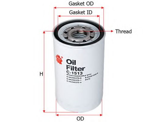 Масляный фильтр SAKURA  Automotive C-1513