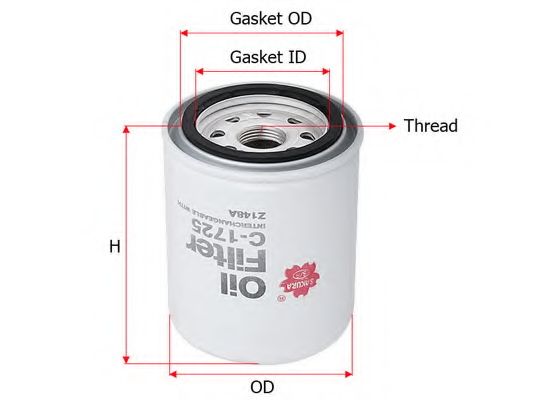 Масляный фильтр SAKURA  Automotive C1725