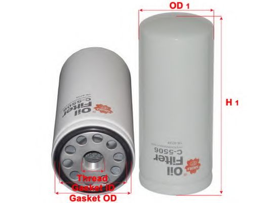 Масляный фильтр SAKURA  Automotive C-5506