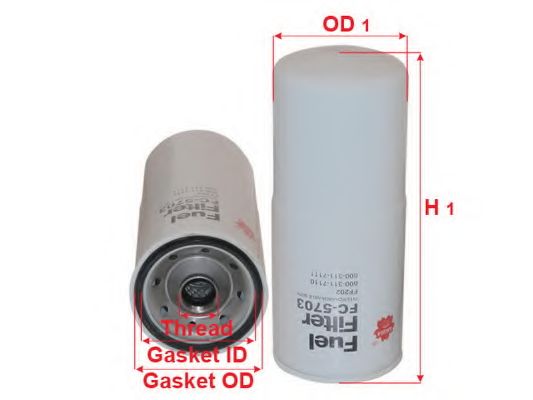 Топливный фильтр SAKURA  Automotive FC-5703