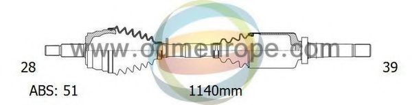 Приводной вал ODM-MULTIPARTS 18-292051