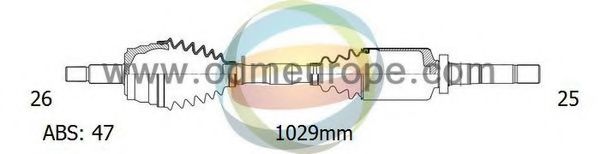 Приводной вал ODM-MULTIPARTS 18-222171