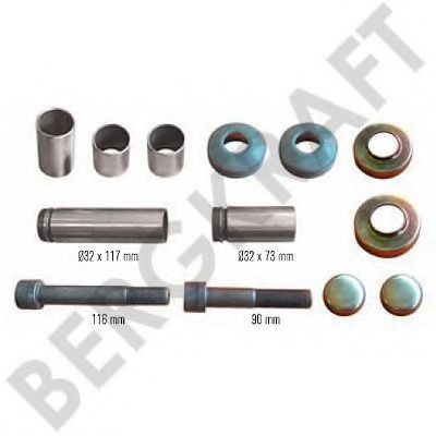 Ремкомплект, тормозной суппорт BERGKRAFT BK1613001AS