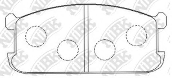 Комплект тормозных колодок, дисковый тормоз NiBK PN3066