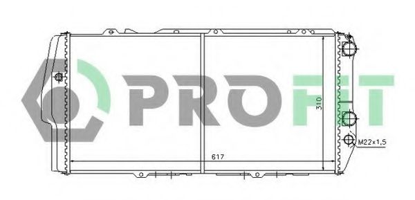 Радиатор, охлаждение двигателя BEHR_ 2110221