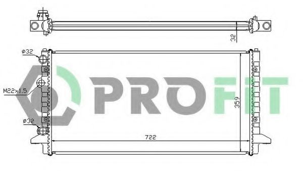 Радиатор, охлаждение двигателя PROFIT PR 9538A1