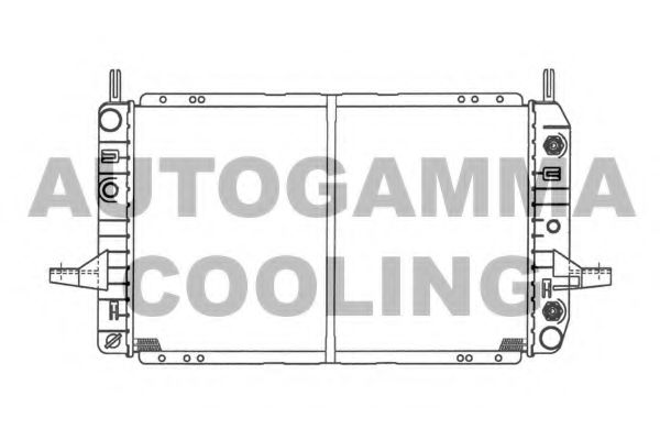 Радиатор, охлаждение двигателя AUTOGAMMA 100380