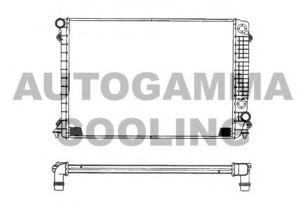 Радиатор, охлаждение двигателя AUTOGAMMA 101118