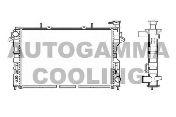 Радиатор, охлаждение двигателя AUTOGAMMA 102862