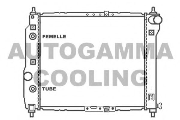 Радиатор, охлаждение двигателя AUTOGAMMA 103839
