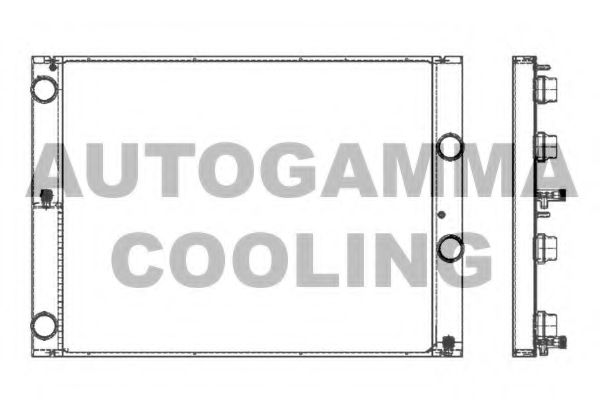 Радиатор, охлаждение двигателя AUTOGAMMA 105749