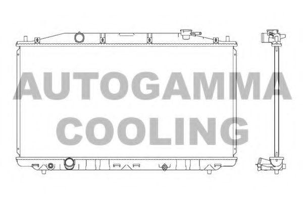 Радиатор, охлаждение двигателя AUTOGAMMA 107445