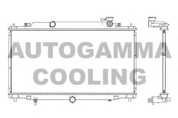 Радиатор, охлаждение двигателя AUTOGAMMA 107529