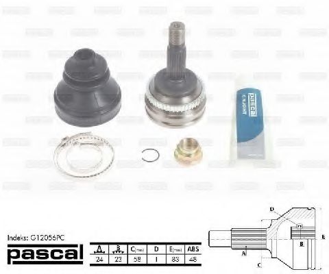 Шарнирный комплект, приводной вал PASCAL G12056PC