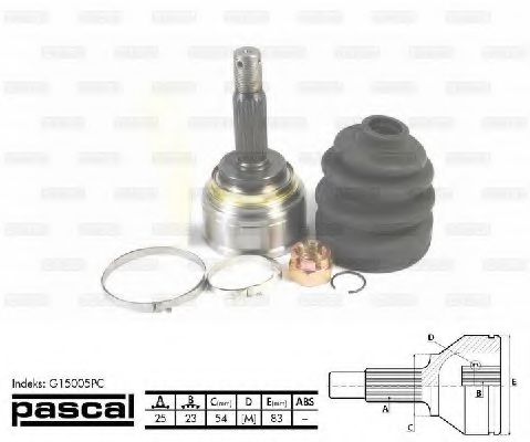 Шарнирный комплект, приводной вал PASCAL G15005PC