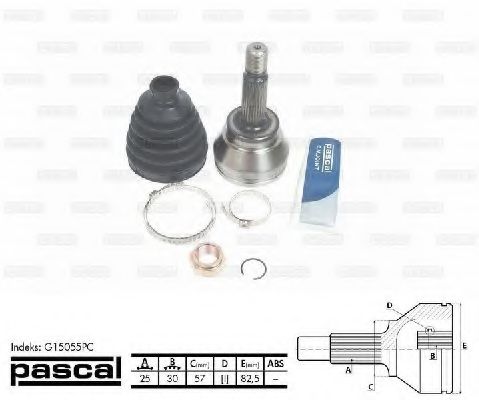 Шарнирный комплект, приводной вал PASCAL G15055PC