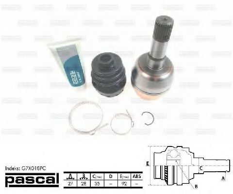 Приводной вал PASCAL G7X018PC