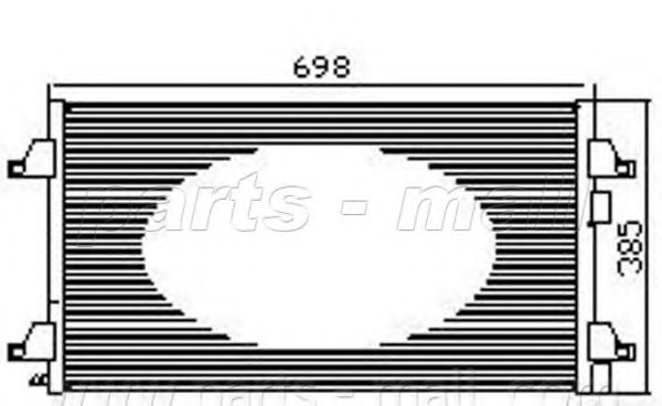 Конденсатор, кондиционер PARTS-MALL PXNCX-062Y