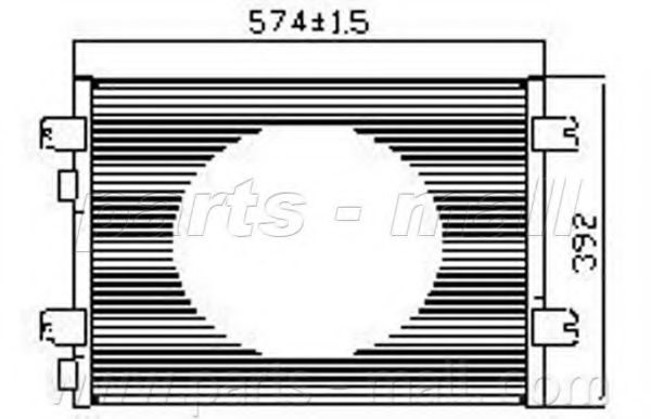 Конденсатор, кондиционер PARTS-MALL PXNCX-066Y