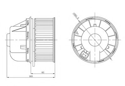Вентилятор салона LUZAR LFh 1076