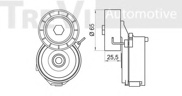 Натяжная планка, поликлиновой ремень TREVI AUTOMOTIVE A2022