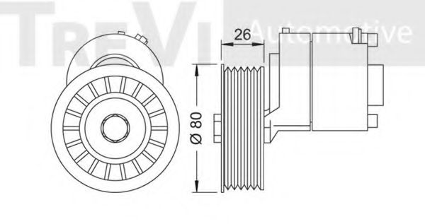 Натяжная планка, поликлиновой ремень TREVI AUTOMOTIVE TA1676