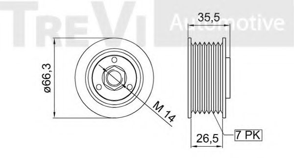 Механизм свободного хода генератора TREVI AUTOMOTIVE TC1526