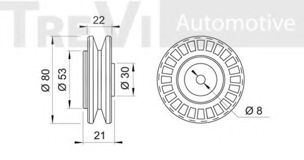 Натяжной ролик, клиновой ремень FEBI BILSTEIN 8655
