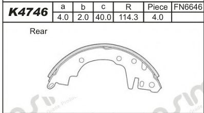 Комплект тормозных колодок ASIMCO K4746