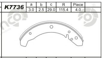 Комплект тормозных колодок ASIMCO K7736