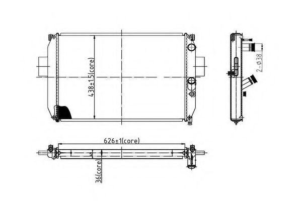 Радиатор, охлаждение двигателя GERI 10128