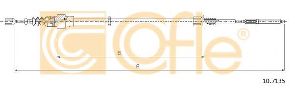 Трос, стояночная тормозная система COFLE 10.7135