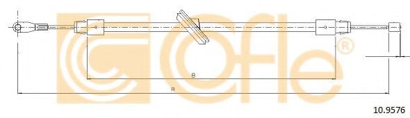 Трос, стояночная тормозная система COFLE 10.9576