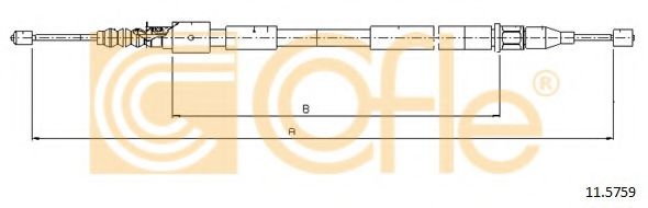 Трос, стояночная тормозная система COFLE 11.5759