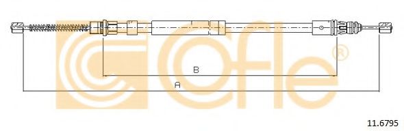 Трос, стояночная тормозная система COFLE 11.6795