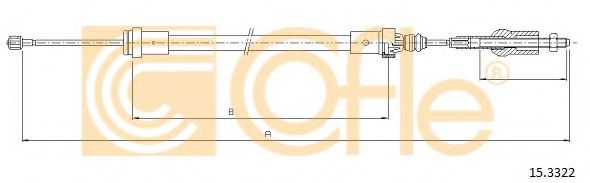 Трос, управление сцеплением COFLE 153322