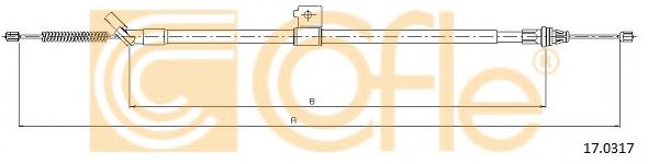 Трос, стояночная тормозная система COFLE 17.0317
