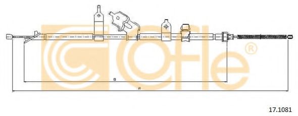 Трос, стояночная тормозная система COFLE 17.1081
