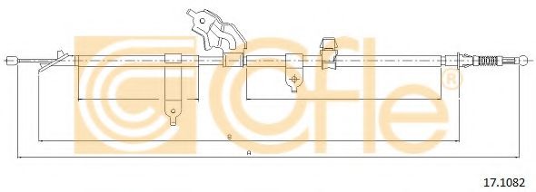 Трос, стояночная тормозная система COFLE 17.1082